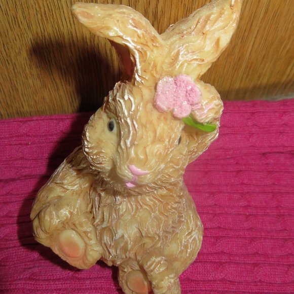 Pair Cute BUNNIES Ceramic Easter Vintage (K408) - Picture 6 of 7